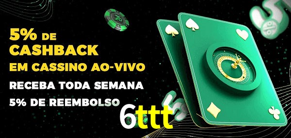 Promoções do cassino ao Vivo 6ttt